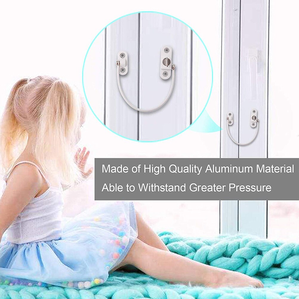1/4PCS Window Restrictor Locks Child Safety Lock Window Door Restrictor Cable
