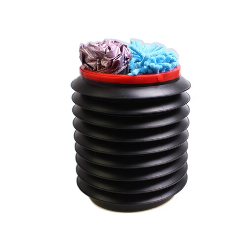 Foldable Retractable 4L Container Barrel Trash Bin Storage Bucket Can for Car