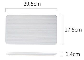 Rectangular Flat Plate Grilled Wings Pot pad Coaster Lunch Box Dishes Bowl Food Container Container Dinner Plates Food Plate: g