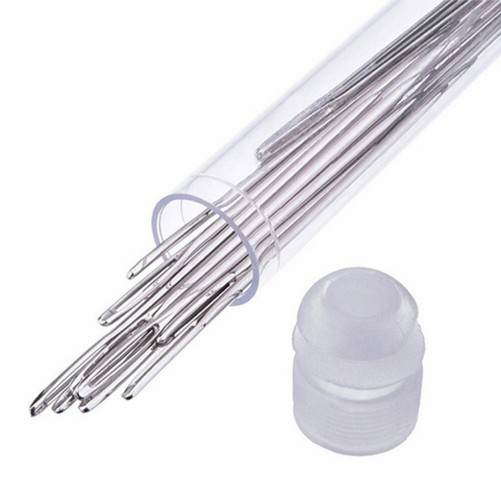 30 Pcs Large Eye Hand Sewing Tool Stainless Steel Needles Knitting Darning Accessories with Storage Tube Sewing Needles