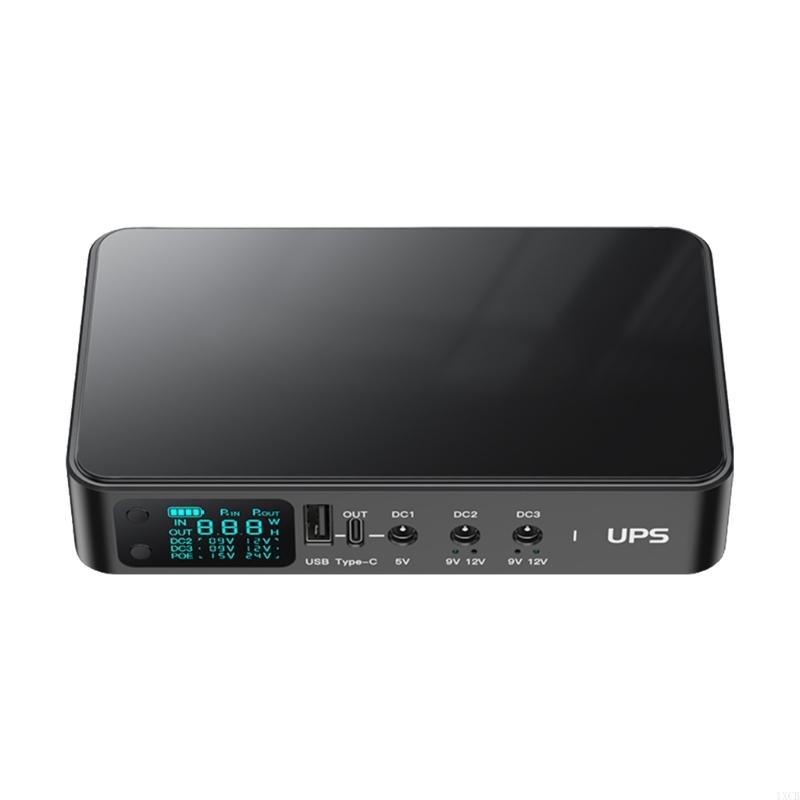 1XCB UPS Batterie -Sicherung für LED -Licht -WLAN -Kamera -Router Lautsprecher 3x5,5x2.1mm Ausgabe unterbrechungsfreier 5V 9V 12V