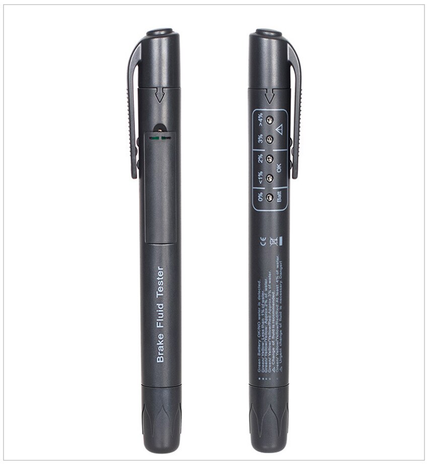 Brems Flüssigkeit Tester Stift, Hydraulische Flüssigkeit/Flüssigkeit/Öl Feuchtigkeit Analysator mit 3 LED-anzeigen, Auto Bremse Diagnostische Prüfungen Werkzeug