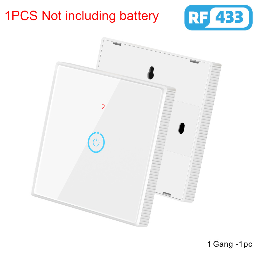 RF433Mhz Wireless Touch Switch Smart Home trasmettitore pulsante 1/2/3 Gang Led Lights pannello in vetro Wall funziona con 433Mhz: Bundle4