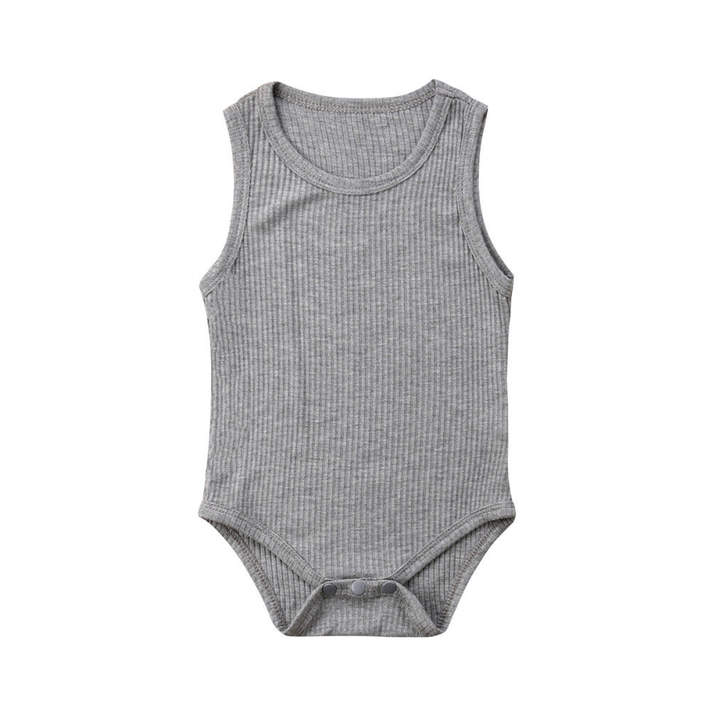 Appena nato Del bambino Dei Ragazzi Vestiti di Cotone Senza Maniche Della Tuta abiti Abbigliamento: B / 18m