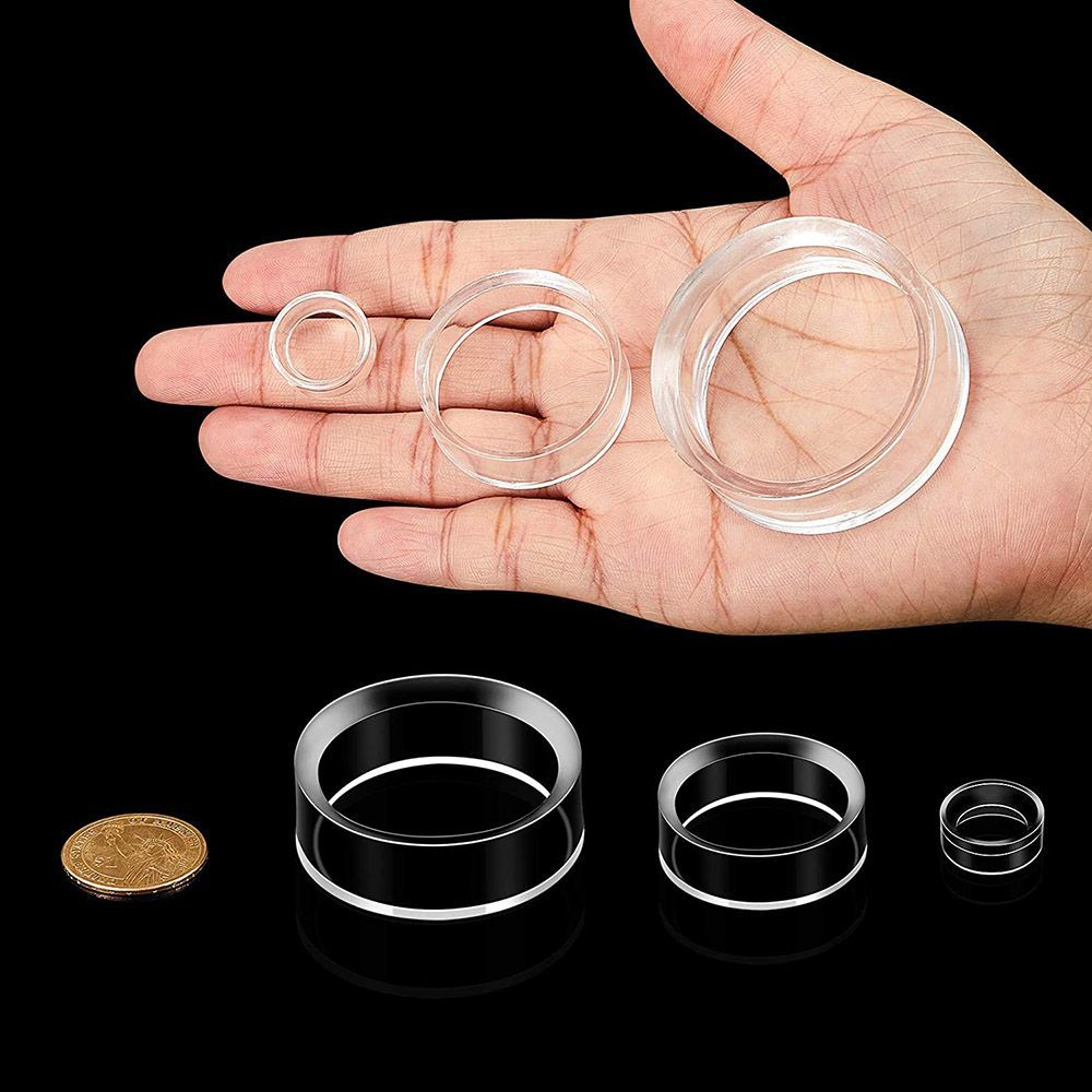 Acrylic Display Stand Racks Clear Storage Holder Rings Plastic Round Display Stand for Ball, Spheres, Marbles, Collections