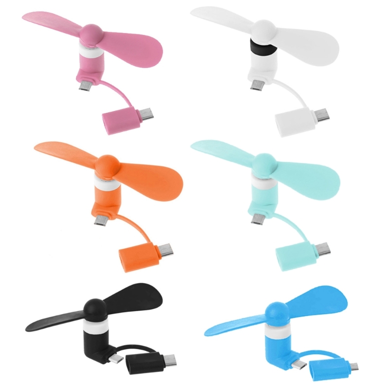 Mini Cute USB Fan Cooler Type C Removable USB-C Gadgets Low Power for Mobile Power Phone PC Laptop Cooler