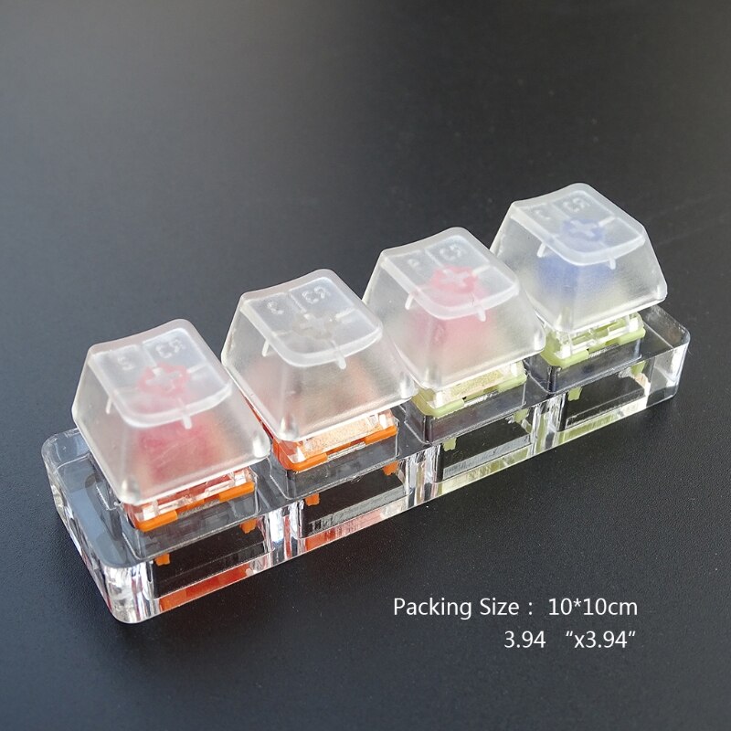 4 Key Switches Tester with Transparent Dust-Proof Acrylic Base TTC Switches Testing Tool for Mechanical Keyboard