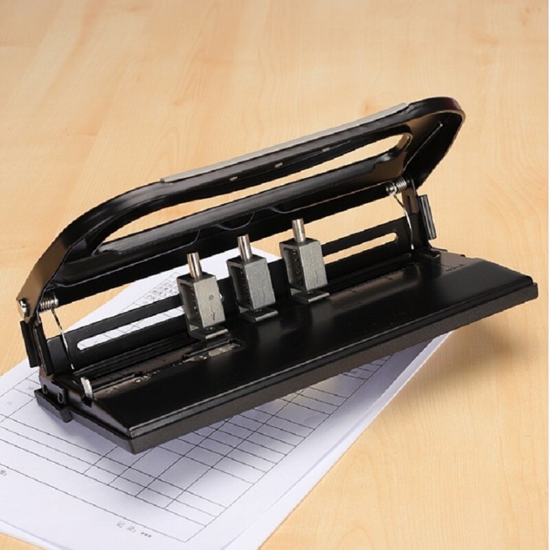 Large Capacity 2-Hole / 3-Hole Punch Heavy Metal Puncher Adjustable and Detachble Puncher 40-sheets