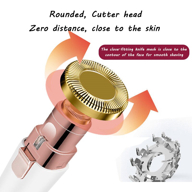 2 In 1 Elektrische Wenkbrauw Trimmer Pijnloos Epilator Vrouwen Draagbare Mini Scheerapparaat Make-Up Wenkbrauw Trimmen Wasbare