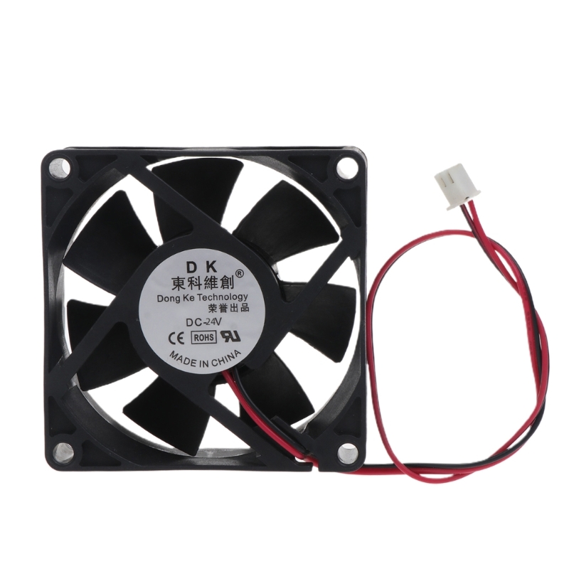 70mm Lüfter 12V 24V 5V 70x70x25mm XH2.54 2P Doppelkugellager 2200R Kühler: Rosa