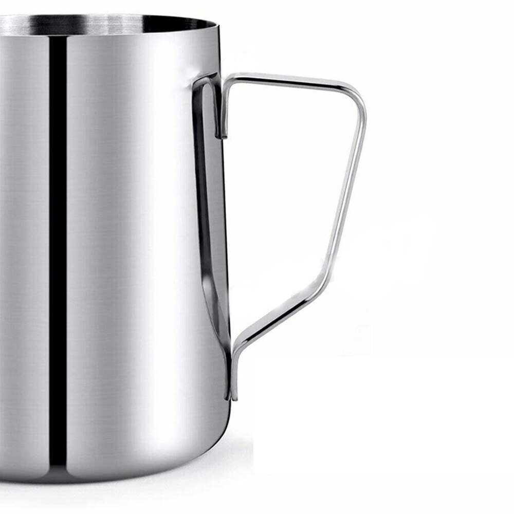 Stainless Steel Milk Jug Frother Coffee Latte Container Metal Pitcher Mug Cup Kitchen Milk Tool 350ml/600ml/1000ml