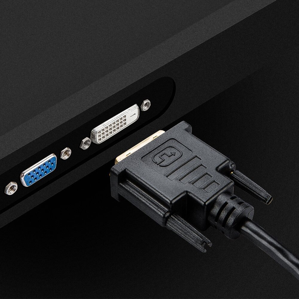 HDMI to DVI Cable,Bi-Directional HDMI Female to DVI-D(24+1) Male Adapter, 1080P DVI to HDMI Conveter, 3D, 0.15M