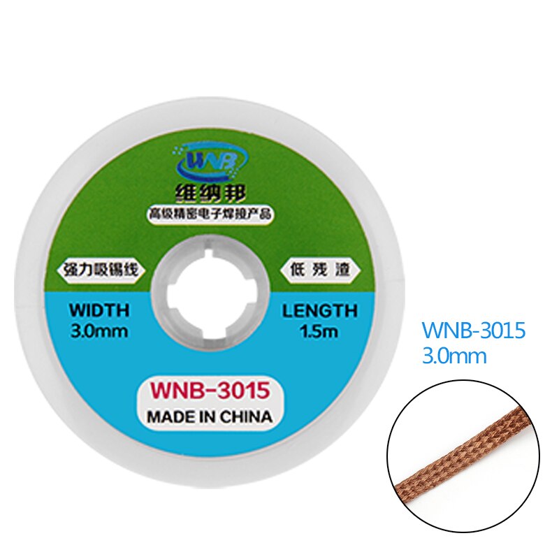 2Pcs/lot 1.5mm 2.0mm 2.5mm 3.0mm 3.5mm Desoldering Wire Braid Solder Wick BGA Soldering Tools