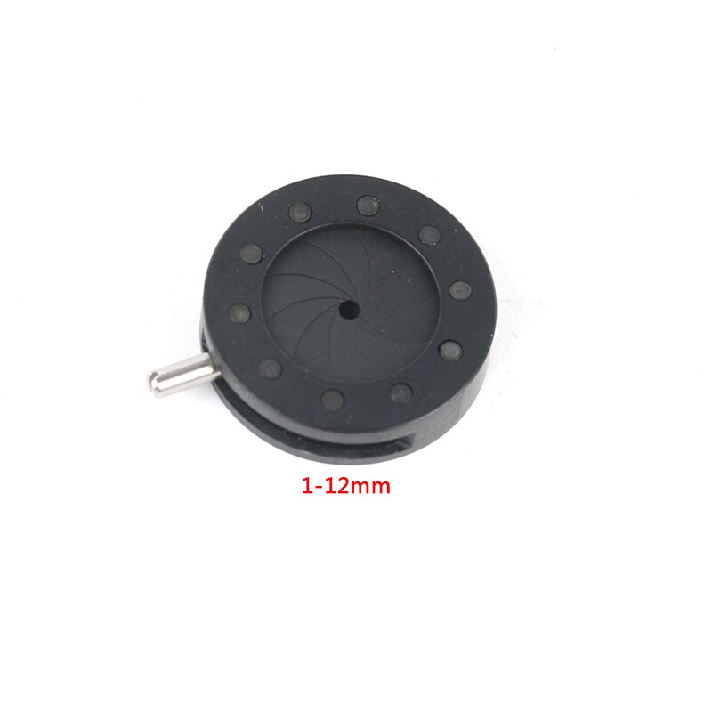 Forsterker diameter 1-12mm 0.8-8mm 12 blader zoom optisk iris diafragma blenderåpning kondensator for mikroskop kamera adapter