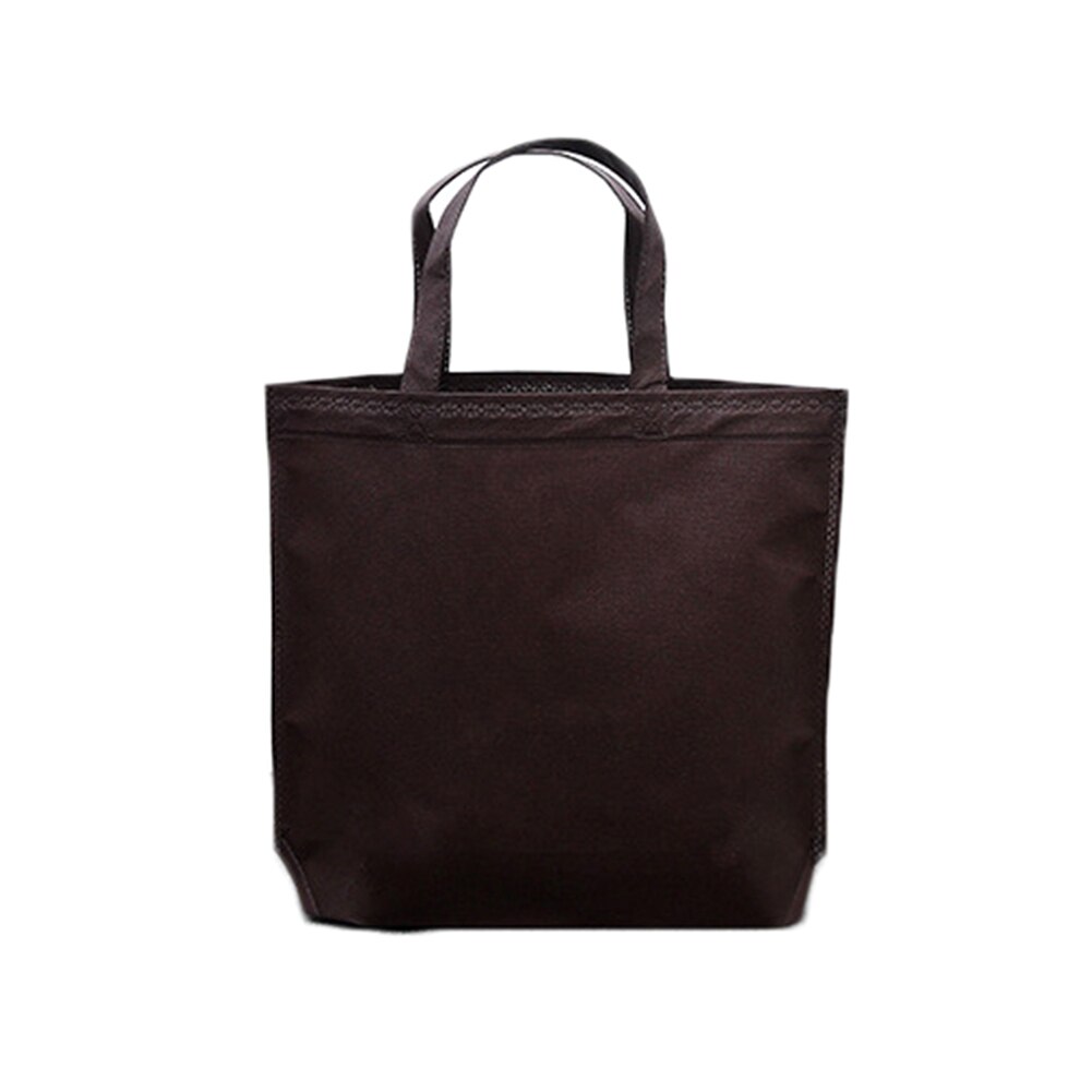 Shopping Bag 32*38/36*45Cm Reusable Shopping Bag Women Shoulder No Zipper Rose Coffee Tote Non-Woven Environmental: coffee / L