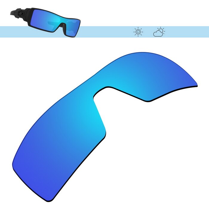 Glintbay Polarized Replacement Sunglasses Lenses for Oakley Oil Rig-Multiple Options: Ice Blue Mirror