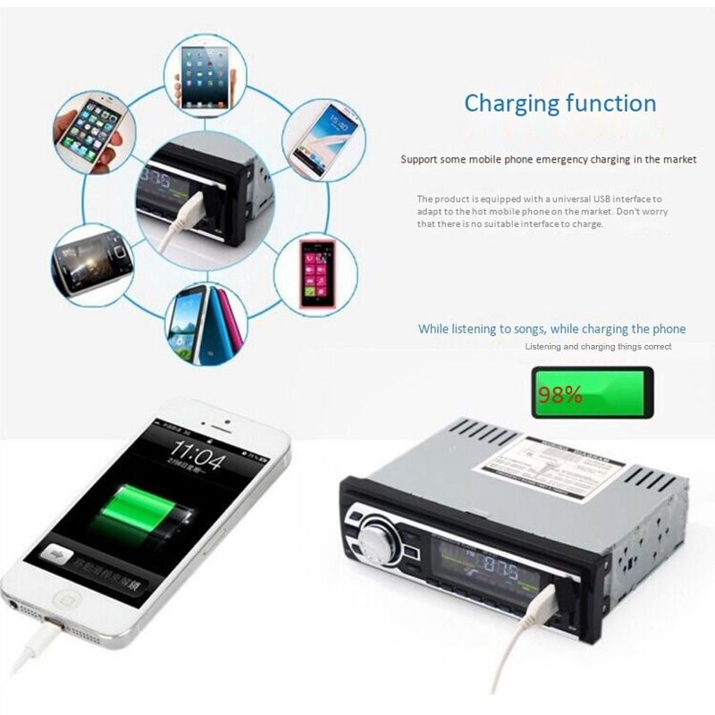 24V Car Stereo Fm Radio Mp3 o Player Support Bluetooth Phone With Usb/Sd Mmc Port Car Electronics In-Dash 1 Din