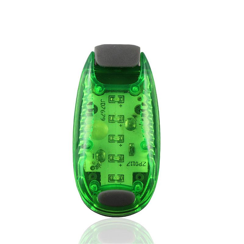 Fiets Licht Fiets Staart Achter Veiligheidswaarschuwing Licht 5 Led Fiets Licht Voor Outdoor Camping Rugzak Helm Running Fiets Accessoires: green