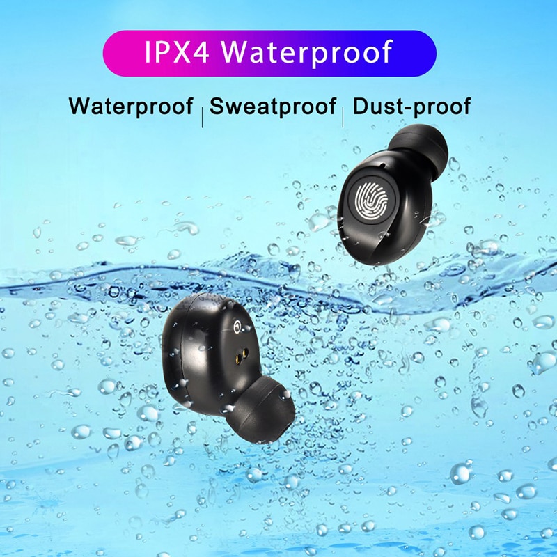 Auriculares inalámbricos Hifi Bluetooth super bass auriculares impermeables IPX7 auriculares de control táctil para huawei pk i30 i80 tws