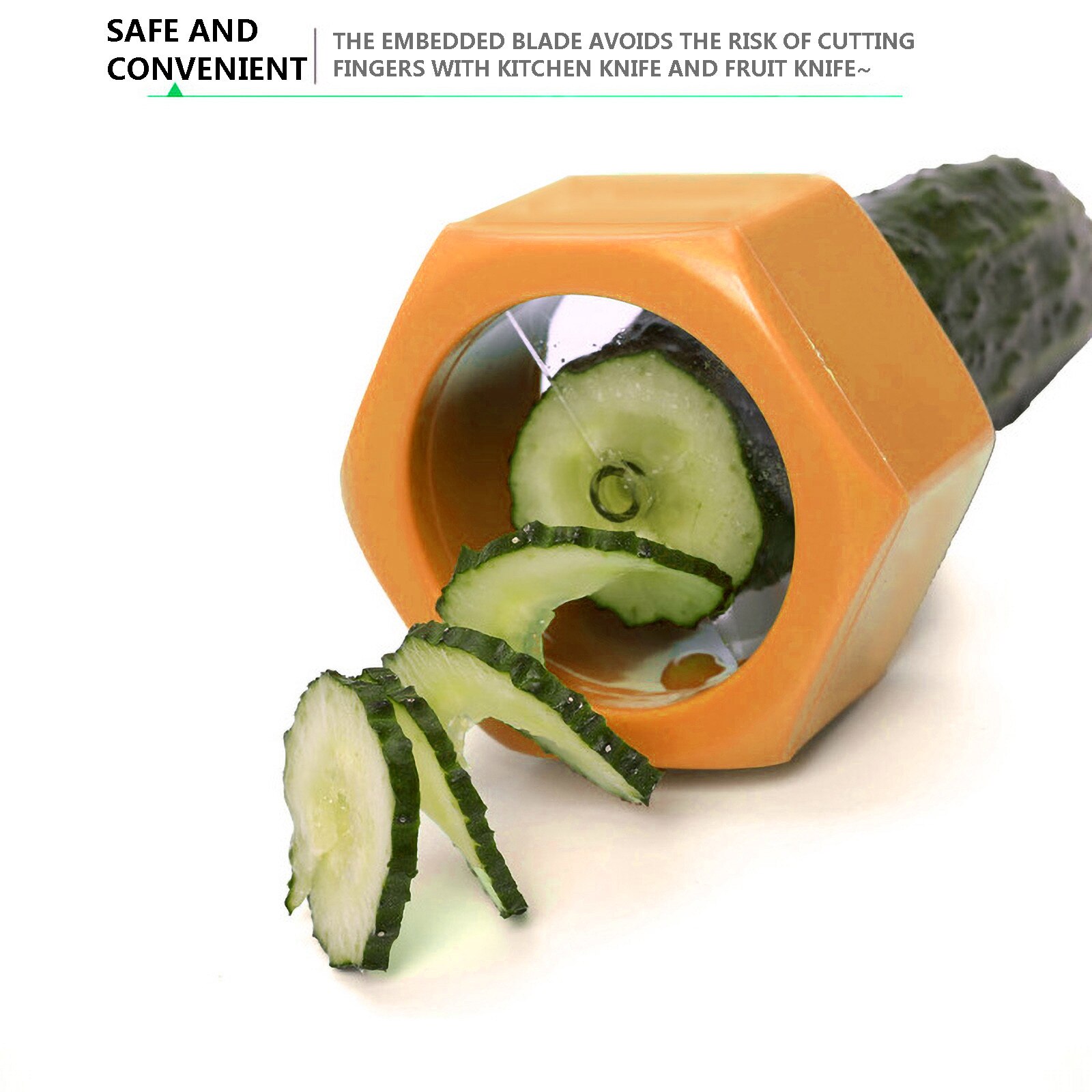 2pc Spiral Cucumber Cutter Lazy Vegetable Cutter Kitchen Artifact Vegetable Fruit Spiral Slicer Salad Tools Kitchen Cutter