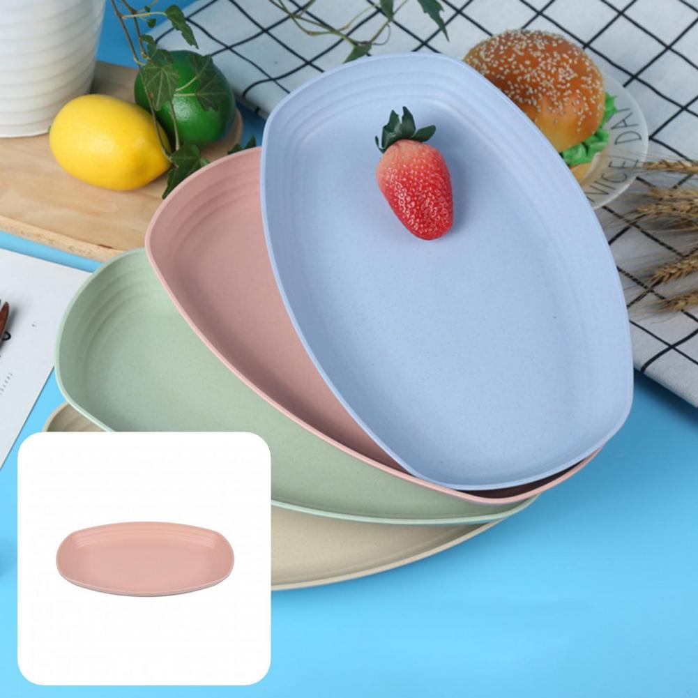 Attractive Dessert Plate Stackable Easy to Use Plastic Multi-purpose Heat-resistant Meal Plate