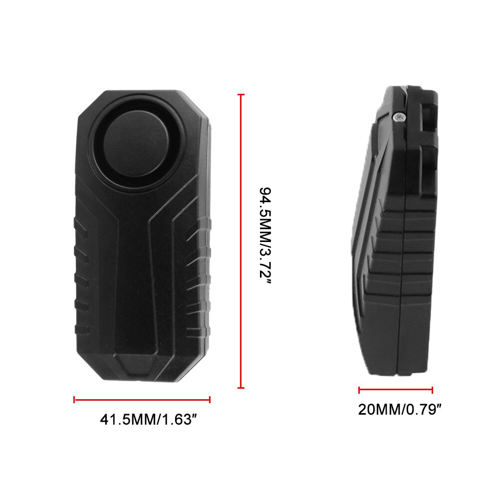 IP55 Bicycles113DB PC Alarm 3 Gears Adjustable Remote Control Electric Motors Induction Vibrations SOS Vehicle Search Function