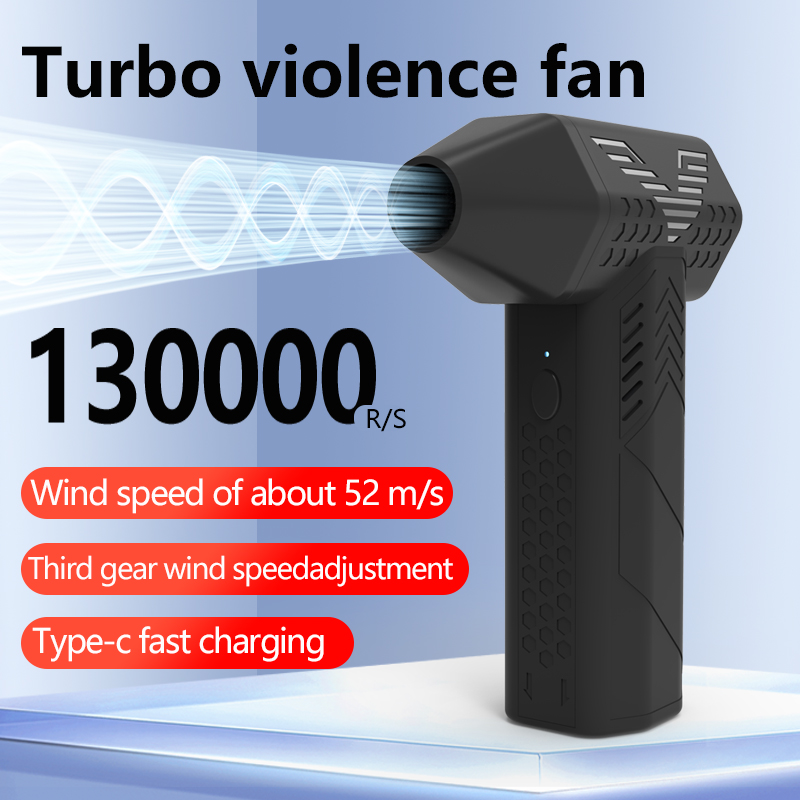 130000RPM Jetfan Booster High Speed Air Duster Electric Brushless Motor Jet Fan Blower RC Car Cleaner Rechargeable Vacuum Turbo
