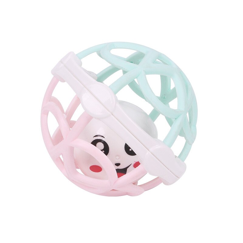 1 pcs Baby Rammelaars Zachte lijm DIY Educatief Multilaterale Rammelaar Bal Met Rammelaars Baby Hand Vangst Bal Speelgoed Bijtring Voor pasgeboren: 1 pcs no box b
