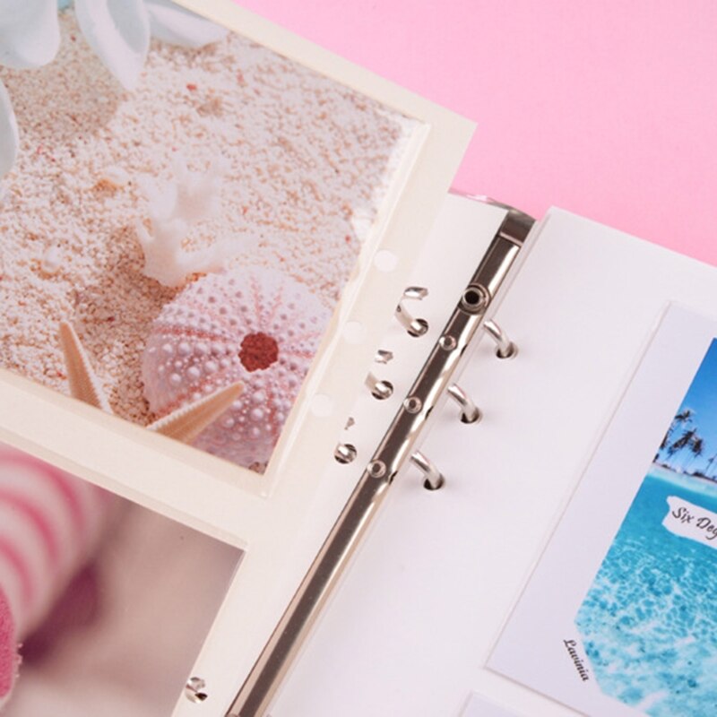 150 Pockets Loose Leaf Binder Notebook Photo Frame Album PVC Inner Core Cover Notebook Business Cards Holder