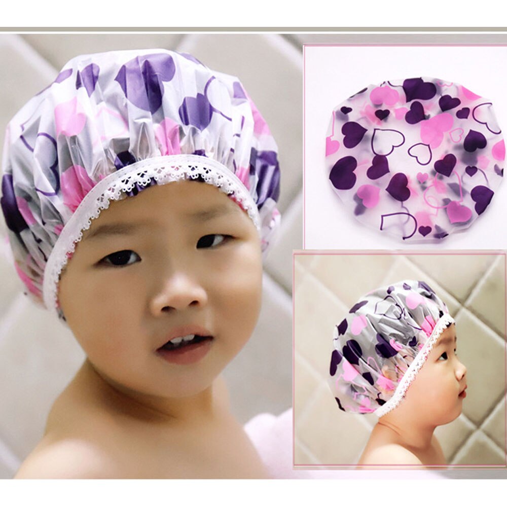 1 babybrusebadhætte, der kan genanvendes vandtæt bad hat teenager pige brusebad hårdæksel shampoohætte: 1