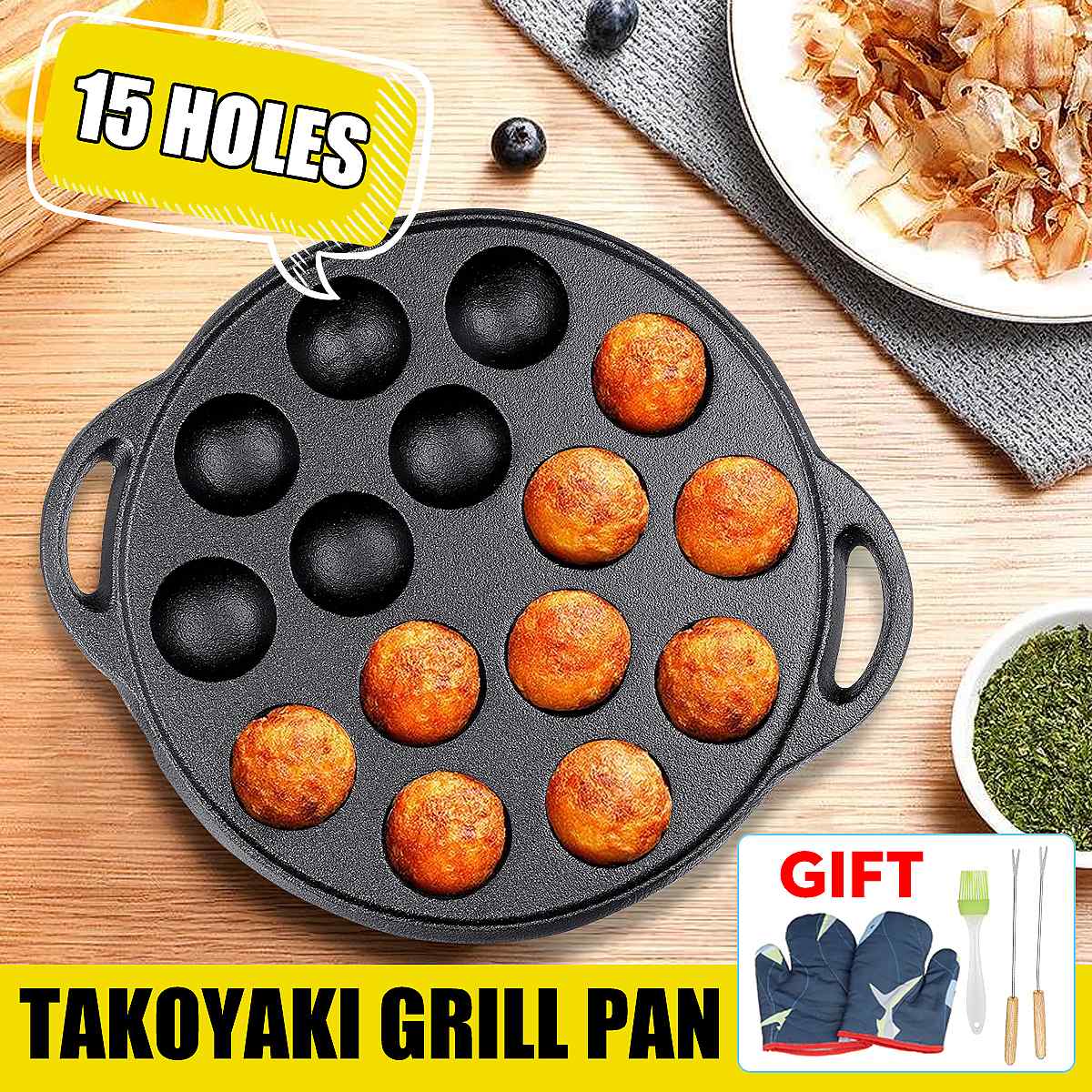 18 Holes Octopus Balls Maker Takoyaki Baking Pan Electric Taiyaki Machine Grill Japanese Cake Oven Meat Ball Maker Plate Machine