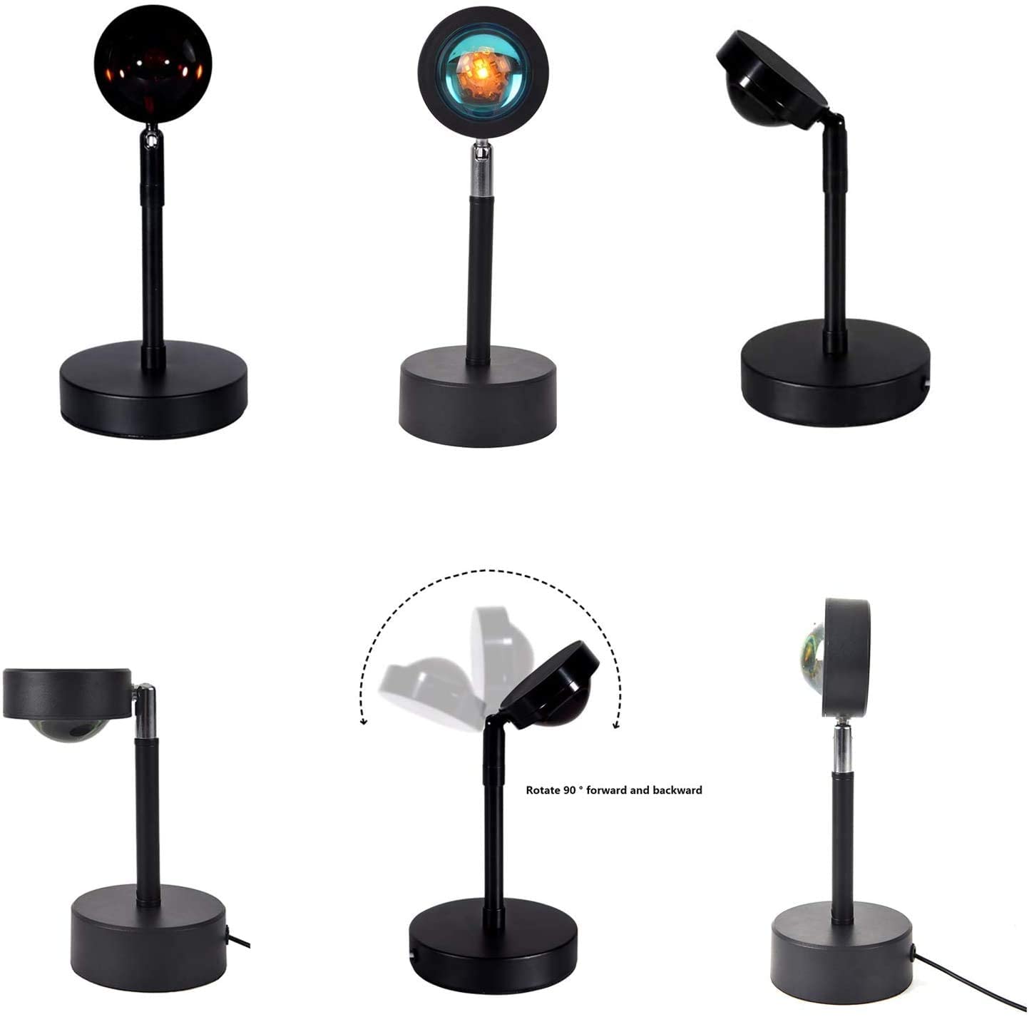 USB Sonnenuntergang Lampe Regenbogen Projektor Lampe LED Nacht Licht Für Heimat Schlafzimmer Coffe Einkaufen Hintergrund Zauberstab Dekoration USB Tisch Lampe