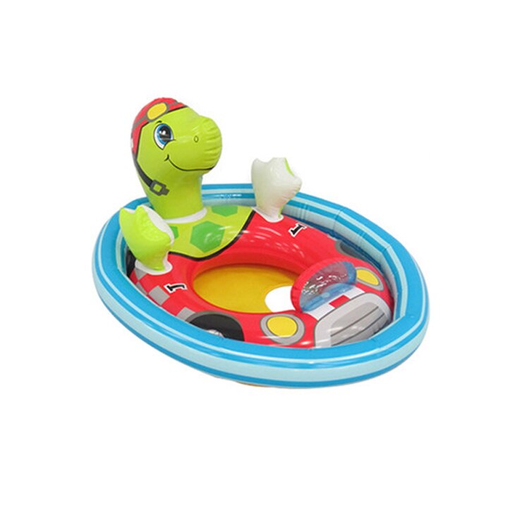 Schildpad cartoon opblaasbare boot voor buiten, kind, voor baby's, spelen, water, zwemband, zwembadspeelgoed, zomer, drijvende boot, speelgoed