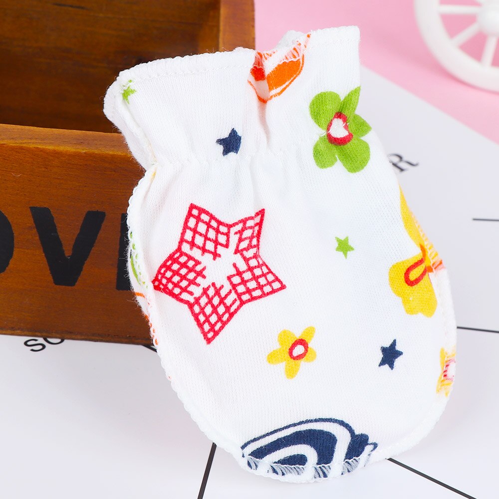 1 Pair Del Modello Del Fumetto Infantile Del Bambino Anti-Guanti Da presa di Sicurezza Per La Protezione Viso Puro Del Bambino Del Cotone Guanto