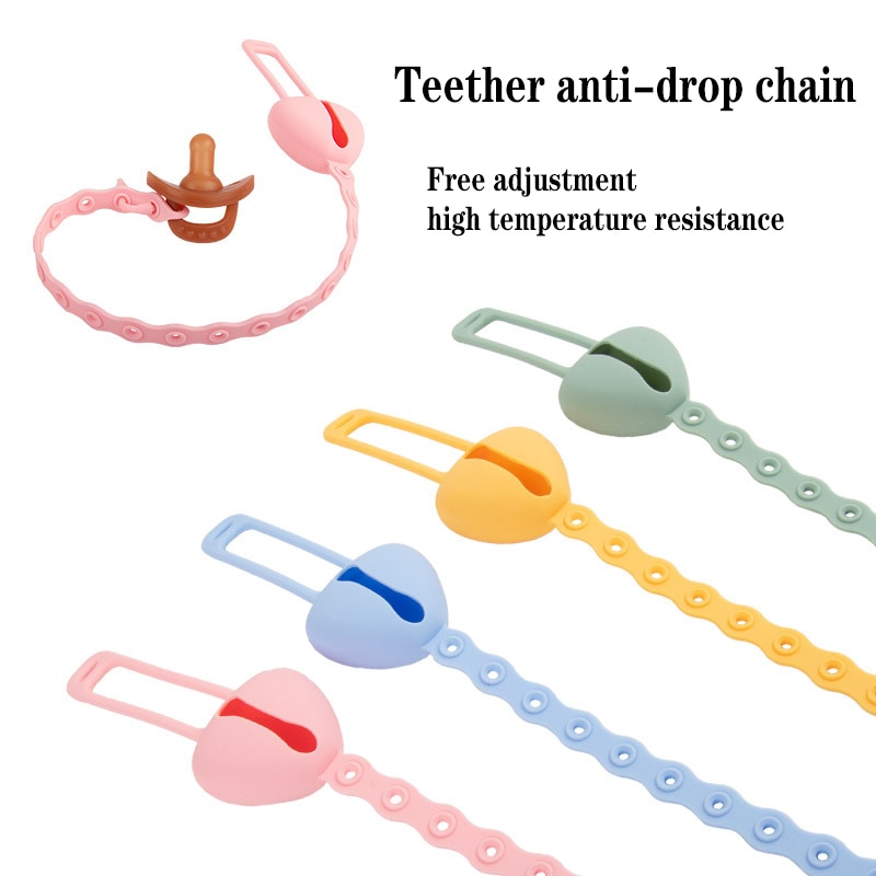 Silicone Baby Bijtring Fopspeen Ketting Kind Fopspeen Anti Ketting Voor Pasgeborenen Peuter Speelgoed Geboorte