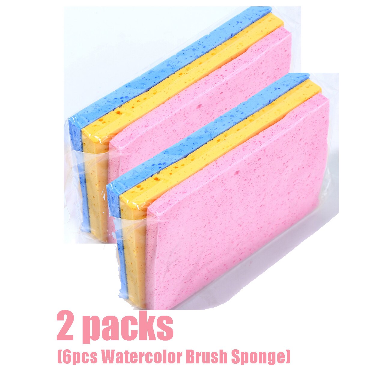 Pincel de acuarela esponja mágica esponja suave acuarela/Gouache/herramienta de limpieza de pintura acrílica esponja absorbente de agua: 2 packs