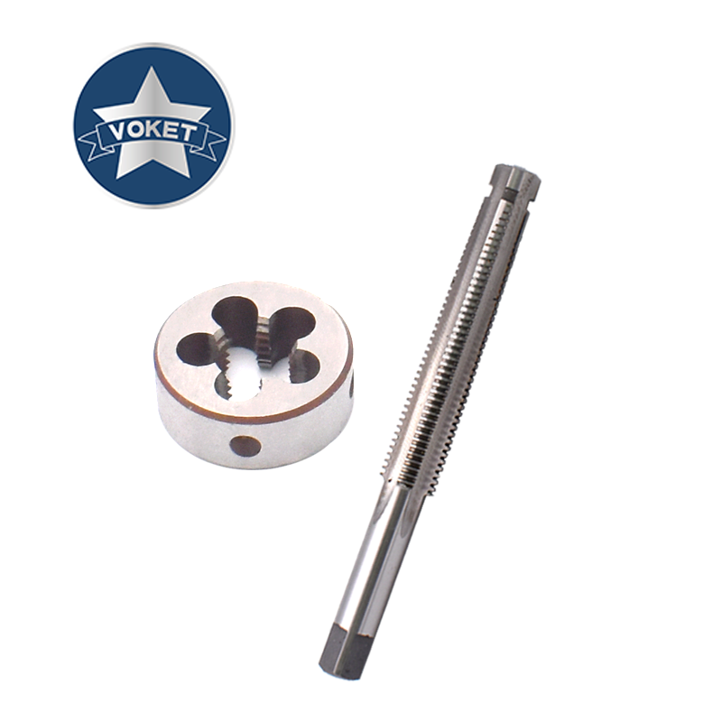 VOKET 1 Set Right hand Trapezoidal tap and Die set TR 8 10 12 14 16 X1.5 X2 X3 X4 thread Screw T R taps Threading Round Dies
