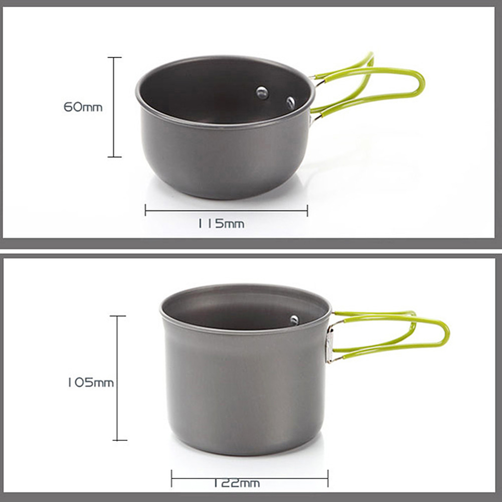 Travel Camping cookware kit cooking set Ultralight Outdoor tableware set Tourism Equipment For Hiking Picnic Outdoor Pots Pans