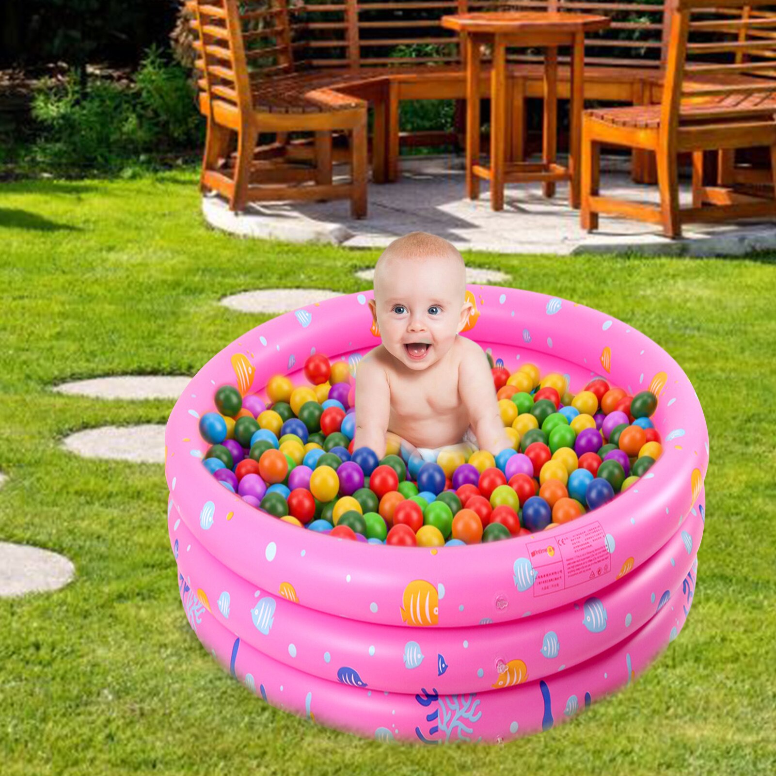 Piscine gonflable pour bébé, jouet de pataugeoire pour enfants, baignoire ronde de jardin pour enfants