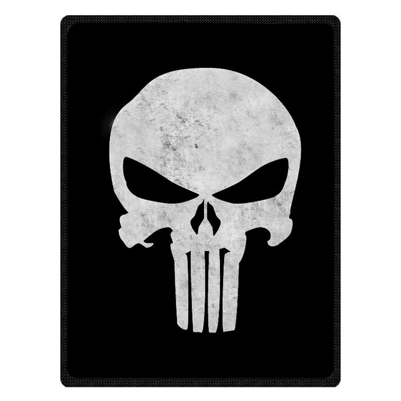 Punisher Skull Throw Blanket Coral Fleece Blanket Autumn Discount Blankets for Kids Boys Birthday: Color 2 / 125x150cm