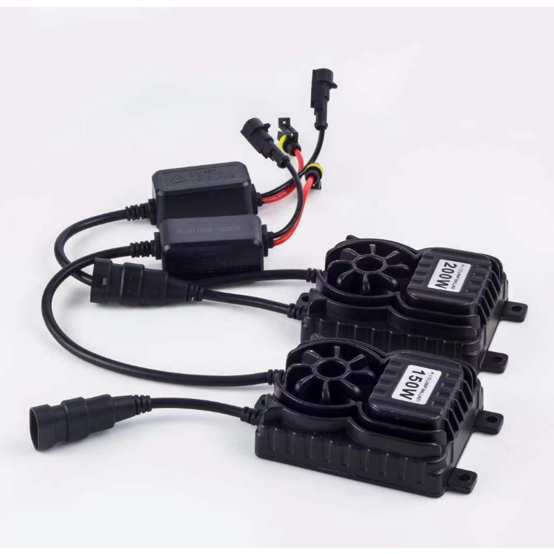 Yy 1 stk 150w 200w 12v-24v udskiftning hid xenon ballast bil forlygte pærer kit  h1 h3 h4 h7 h11 h27 9005 9007 9006 9004 h8 h9