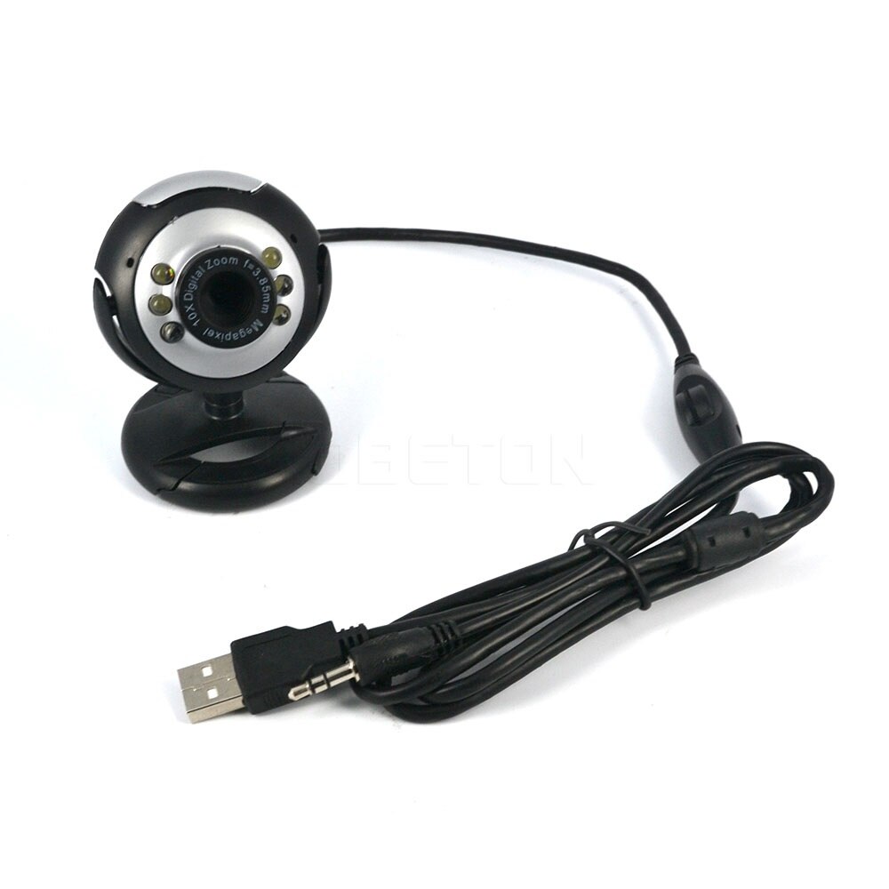 Kebidu Digitale HD Webcam Kamera 30,0 Mega Pixel 6 LED Web Cam Mit Mikrofon USB 2.0 Für Skype Für MSN PC laptop