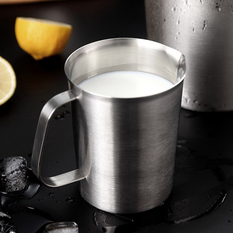 Stainless Steel Measuring Cup Thickened Kitchen Milk Cup Scale Cup Household Baking Container Cup Milk Foam Cup