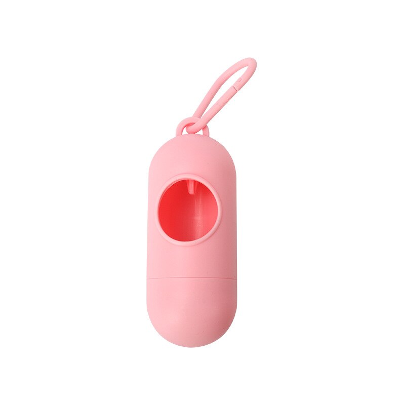 Pet Garbage Bags Corn Starch Biodegradable Dog Poo Bags Can Be Composted To Pick Up Poop Bags: Dispenser pink-1roll