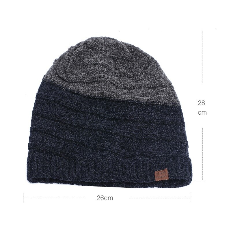Damen herren beanie totenkopfmütze fleecegefütterte warme strickmütze radmütze skimütze outdoor-sportmütze baggy slouch mütze