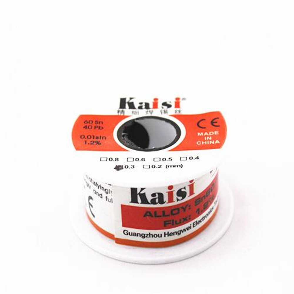 1pz Flusso Kaisi 1.2% Multa Filo di Stagno Piombo Saldatura A Filo Sn60/Pb40 per Un Preciso Saldatura Funziona (0.3 mm/0.4mm/0.5mm/0.6mm)