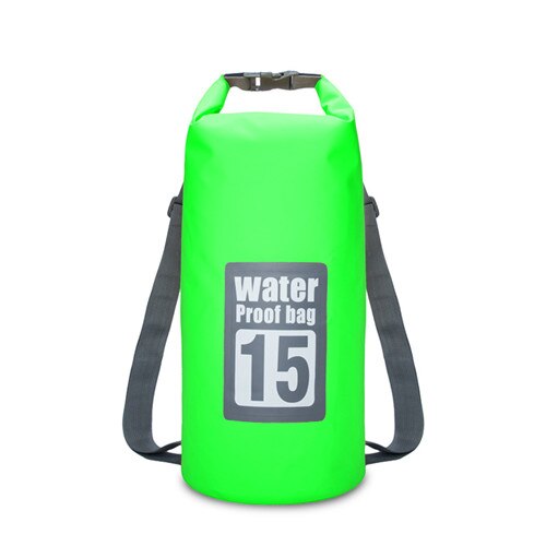 Winmax – sac à dos sec étanche pour activités en plein air, sac de rangement pour Sports de Rafting, kayak, canoë, natation, Kits de voyage: 15L Green