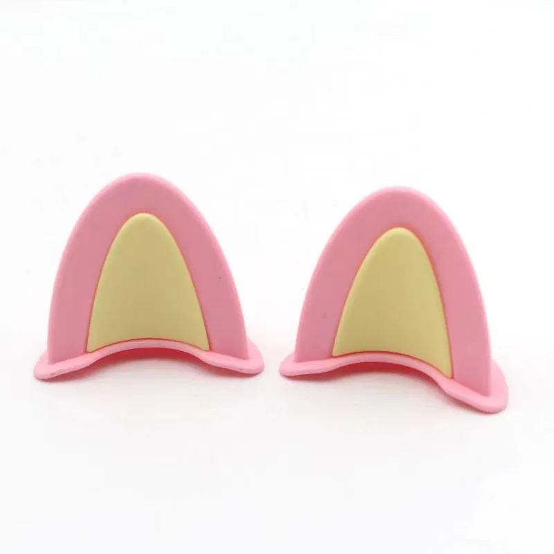 Universal Helmet Cat Ears Decoration Motorcycle Electric Car Driving Styling Cute Cat Ears Stickers Decor Helmet Accessories: Brown