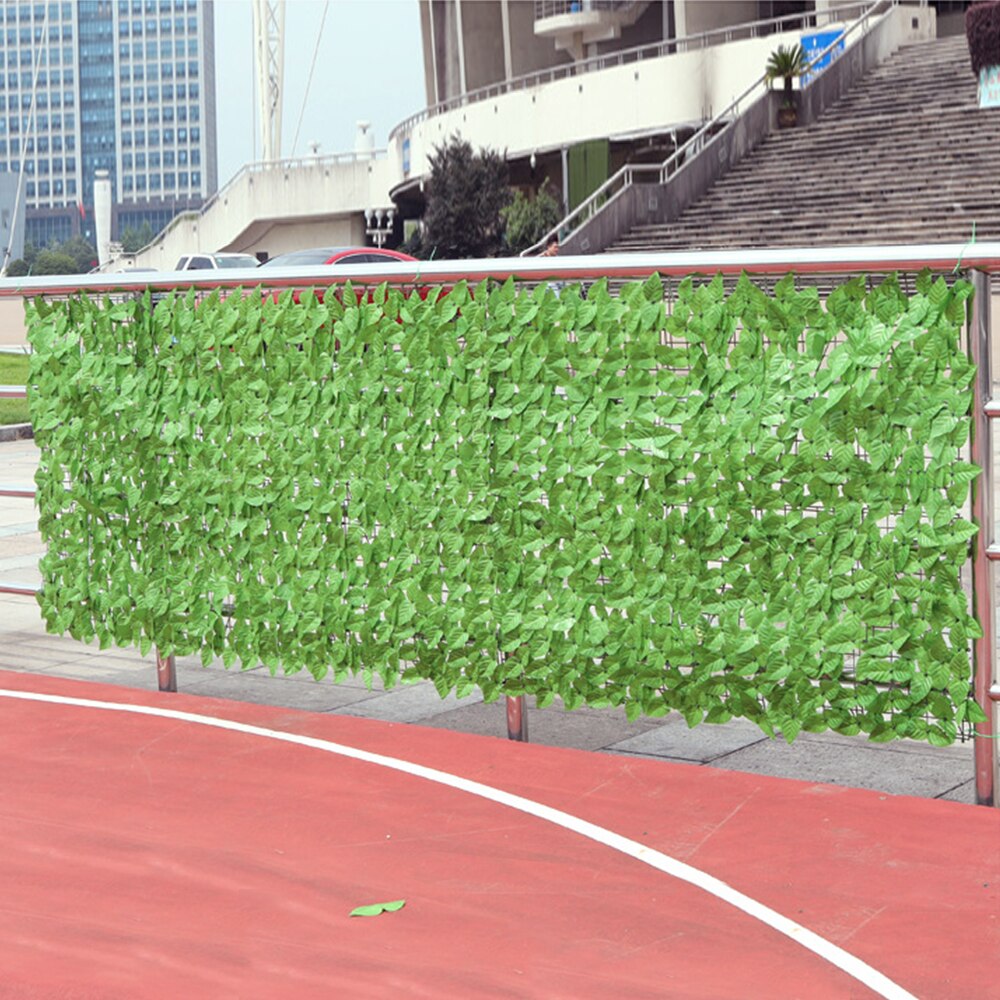 Kunstige hæk blade faux lvy leaf privatliv hegn skærm til have dekoration 0.5 x 1m baghegn hegn mesh altan haven hegn