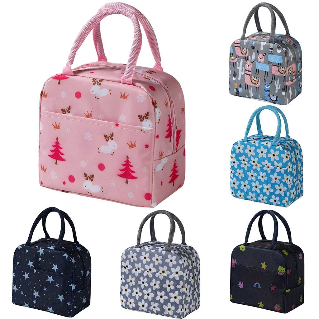 Neue Tragbare Mittagessen Tasche Neue Thermische Isolierte Mittagessen Box Tote Kühler Handtasche mittagessen taschen für frauen Bequem Box Tote Lebensmittel taschen